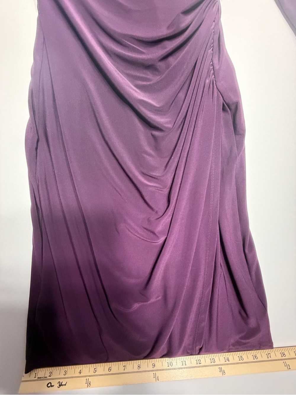 Lauren Ralph Lauren Deep Plum Draped Wrap-Style Jersey Dress size 2 new w tags - Picture 9 of 10